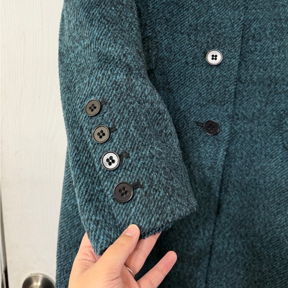 Talbots Wool Blend Pea Coat Jacket Petite Coat Teal - Picture 6 of 11